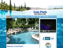 Tablet Screenshot of lionpools.com